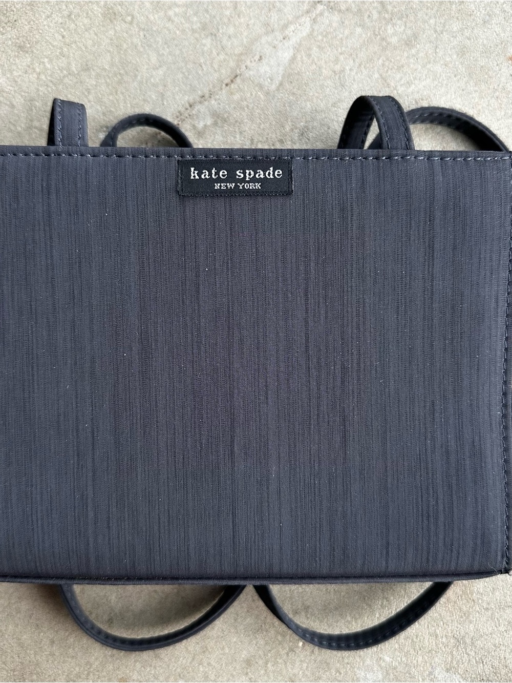 Kate Spade New York Vintage Black Nylon Mini Tote Shoulder Bag Y2K